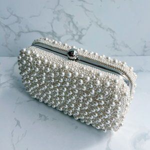 From St Xavier Pearl Box Clutch